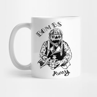 Bombs Away WW2 Skull Pilot Bomber Skeleton Mug